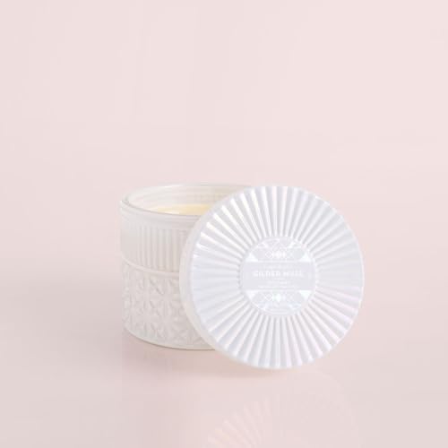 Capri Blue Gilded Muse Faceted Decorative Candle - Scented Candles with Sugared Citrus & Tropical Fruits - Long Lasting Soy Wax Blend - Home Decor