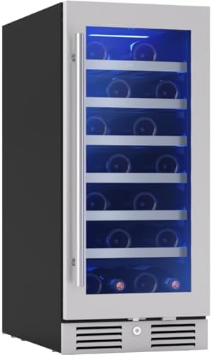 Zephyr Presrv 15 Inch Slim Wine Fridge Beverage Refrigerator Under Counter