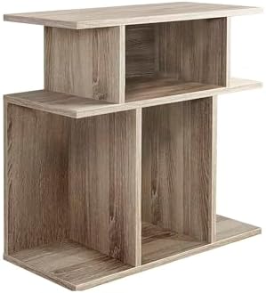 Monarch Specialties , Accent Side Table, Cappuccino, 24H"