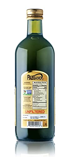 Paesanol Extra Virgin Olive Oil, Unfiltered, 33.8 Fl Oz (1L) | High Polyphenol, Premium First Cold Pressed, Hand Picked, Early Harvest in Sicily, Award Winning Italian EVOO