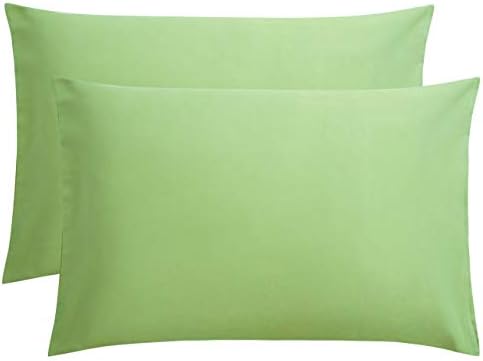 FLXXIE 2-Pack Microfiber Standard Pillow Cases, Envelope Style, White