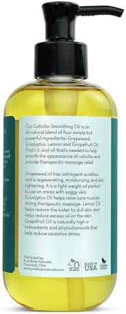 Cellulite Massage Oil for Legs & Thighs, 8 fl oz | Firming, smoothing ritual for belly, hips and arms, supports lymphatic drainage