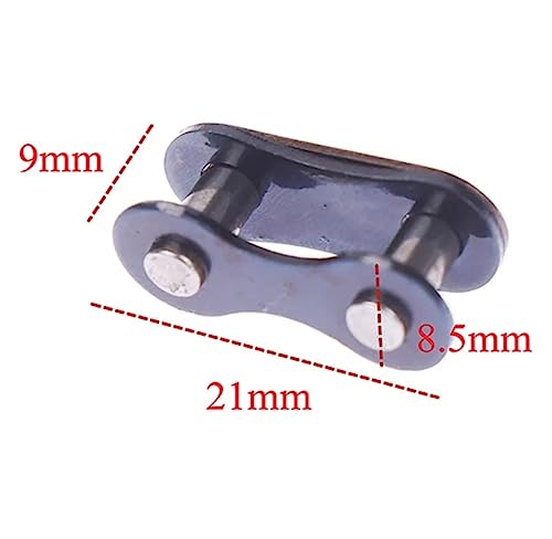 ORT Bike Master Links - Steel Connectors for Single Speed Chains, Reusable Coupling Links, Pack of 2 Black Masters