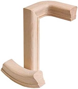 Red Oak 6010-8E 2-1/4 inch Width x 2-3/8 inch Tall Traditional Style Straight Wood Handrail for Stair Remodeling 8 feet Long