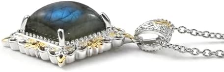 SHOP LC DELIVERING JOY Labradorite 6.50 ctw Pendant Steel Necklace 20"