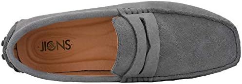 JIONS Mens Driving Penny Loafers Suede Moccasins Slip On Casual Dress Boat Shoes