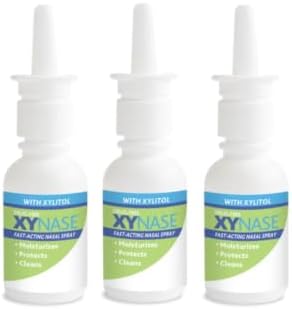 3 Pack Xynase Natural Saline Nasal Spray with Xylitol - Relieves Nasal Congestion, Dry Nose, Allergy Symptoms, Sinus Pressure (0.75 fl oz Each)