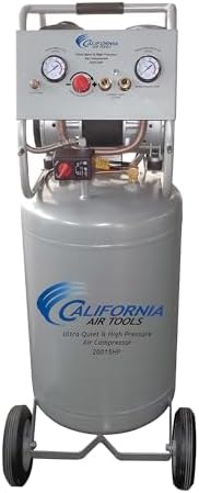 California Air Tools 20015HP 1.5 HP Ultra Quiet, Oil-Free, 175 PSI High Pressure Air Compressor with Wheels, 20 Gallon Tank Capacity
