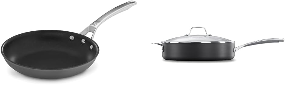 Calphalon Signature Hard-Anodized Nonstick Wok, 12", Flat-Bottom, Oven-Safe, PFOA-Free, Black