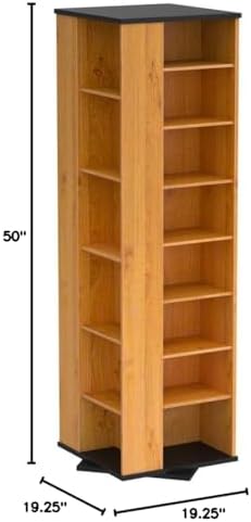 Venture Horizon Revolving Media Tower 900 Black with Oak Trim