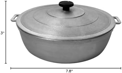 UNIWARE 9900 Super Quality Aluminum Caldero,Dutch Oven,2.6 QT,Silver (22cm (8.7-Inch))