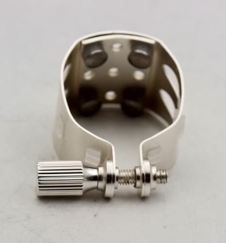 Eastern Music Saxophone Hard rubber mouthpiece Soprano alto Tenor metal ligature Ligature cap (Sandblust gold, Tenor MPC)