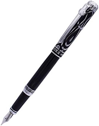 Duke Fude Nib Fountain Pen Medium to Broad Nature Mother Pearl on Cap with Pen Pouch sketching Art Drawing Signature Calligraphy Pen Case Set