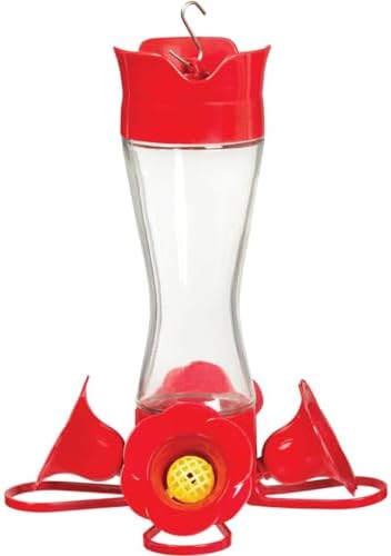 Perky-Pet Hummingbird 8 oz. Glass Nectar Feeder 4 Ports - Total Qty: 2