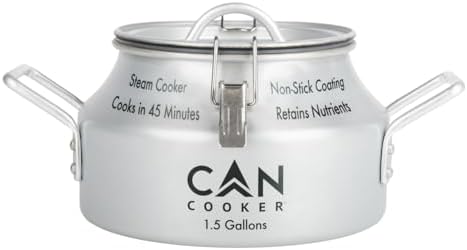 CanCooker Junior Convection Steam Cooker | 2 Gallon | Feeds Up to 10 People | Includes Lid Travel Bag & Recipe Book | Non Stick Coating