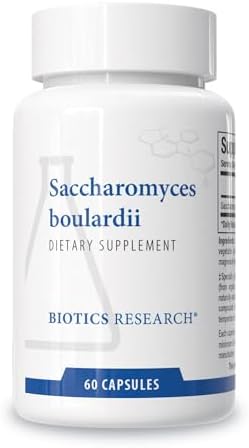 Biotics Research Saccharomyces boulardii Probiotics Supplement - 235 mg/Serving- Supports GI Health Microbial Balance, Healthy Immune & Pathway Responses - Dairy-Free, Temperature-Stable - 60 Capsules