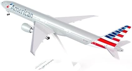 SkyMarks American Airlines Boeing 777-300 1/200 Airplane Model Kit – New Livery Highly Detailed Snap-Fit Collectible with Display Stand for Adult Collectors Ages 14+