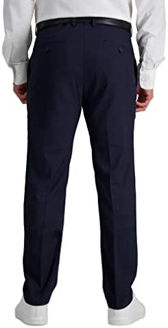 Kenneth Cole Reaction Men's Comfort Slim Fit Flat Front Dress Pant, Dark Navy, 38W x 30L