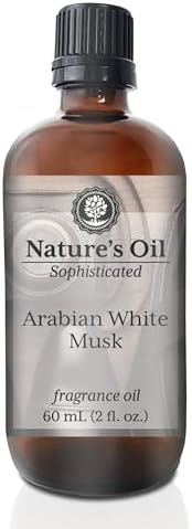 Arabian White Musk Fragrance Oil for Cologne, Beard Oil, Diffusers, Soap Making, Candles, Lotion, Home Scents, Linen Spray, Bath Bombs (2 Fl Oz)