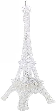 GARASANI 10" Colorful Eiffel Tower Lighting Desk Bedroom Decoration LED Lamp (10 Inch)