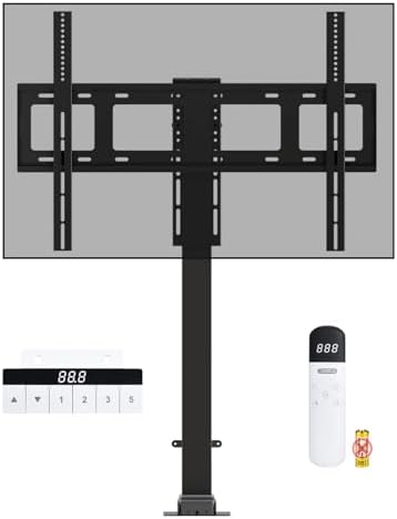 DIHOOL Motorized TV Lift for 85″ - 100″Giant Screen TVs, Pop Up Vertical TV Stand with Remote Control and Obstacle Detection, 59″ Stroke