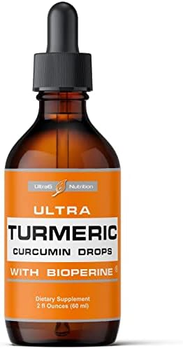 Liquid Turmeric Curcumin Extract with Black Pepper - Turmeric Drops with Bioperine