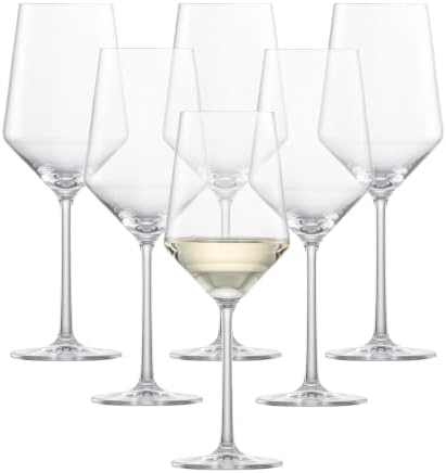 Zwiesel Glas Pure Sauvignon Blanc White Wine Glass (Set of 6), Graceful Wine Glasses for White Wine, Dishwasher-Safe Tritan Crystal Glasses