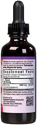 Bluebonnet Liquid Methylcobalamin Vitamin B12 5000 mcg Active Coenzyme Form of Vitamin B 12 Liquid Drops Energy Supplement for Women & Men - Vegan