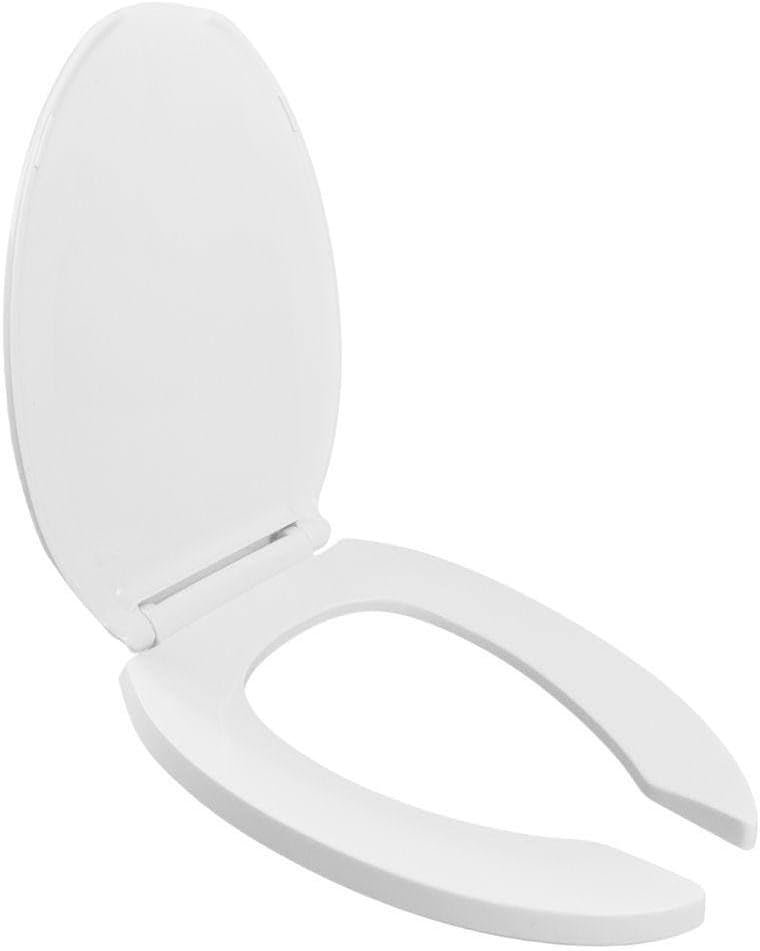 Centoco Toilet Seat Elongated, Commercial, Heavy Duty, SS Hardware, Black | Heavy Duty Hinge, Closed Front, Cover, Plastic, Stainless Steel Hardware, Made in the USA, ‎DS800STS-407