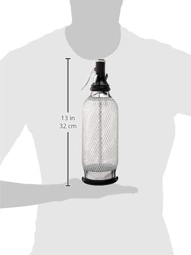 iSi North America Soda Siphon Classic Mesh Sodamaker for Making Carbonating Beverages, 1 Quart, Stainless Steel,Silver