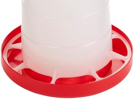 Little Giant® Plastic Hanging Poultry Feeder | Heavy Duty Automatic Feed Container for Poultry (Red, 3 Pound)