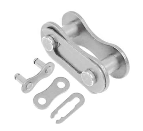 ORT Bike Master Links - Steel Connectors for Single Speed Chains, Reusable Coupling Links, Pack of 2 Black Masters