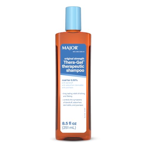 Major Thera-Gel Therapeutic Shampoo - Original Strength - Coal Tar 0.50% - Helps Control The Symptoms of Seborrheic Dermatitis, Psoriasis