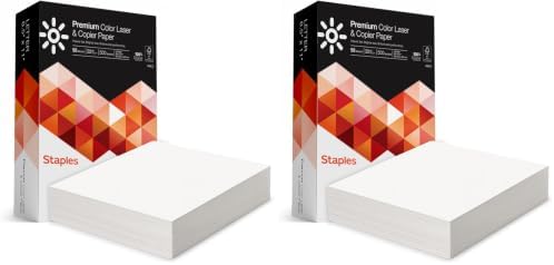 Staples Laser Paper, 8.5x11 Inch, 32 lb., 98 Brightness, 500/Ream