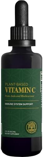 Organic Vitamin C Liquid Drops 180mg, Immune & Energy Support (2 Oz)