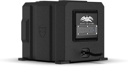 Wet Sounds | Stealth AS-8 | High Efficiency, 8" Active Marine Powered Subwoofer with Built-in 350 Watt Amp | Remote Level Control Included (Black)