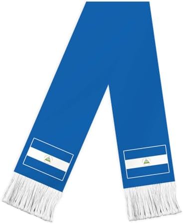 Nicaragua Flag Scarf,60inch Nicaraguan Banner Sports Fan Scarves,18×150cm Novel Souvenir For Team Game Party Parade