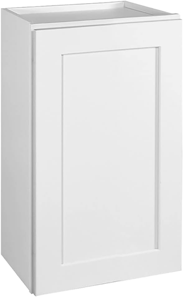 Design House Brookings Kitchen Wall Cabinet, 12", White | Adjustable Shelves, Adjustable Hinges, Wall Mount, Contemporary/Modern, Wood, Kitchen, 561530
