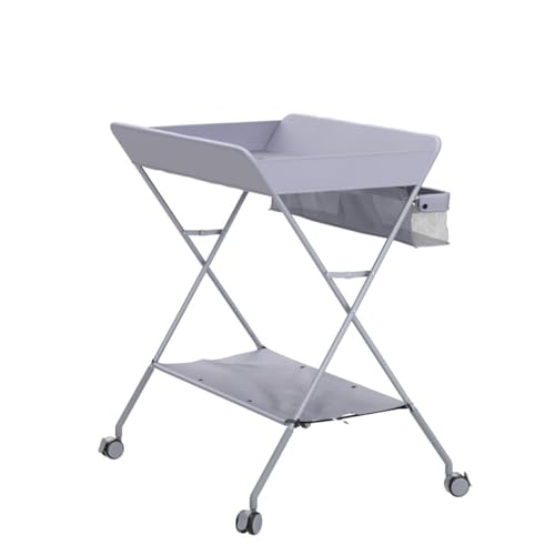 Baby Changing Table Portable Folding Diaper Changing Station with Wheels