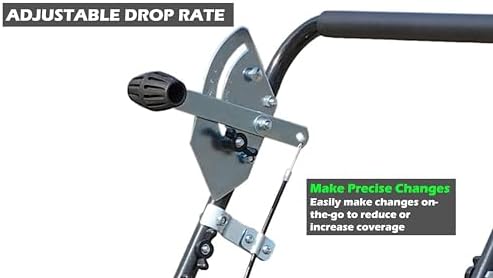 60 LB Walk-Behind Push Drop Spreader - Holds Up to 15