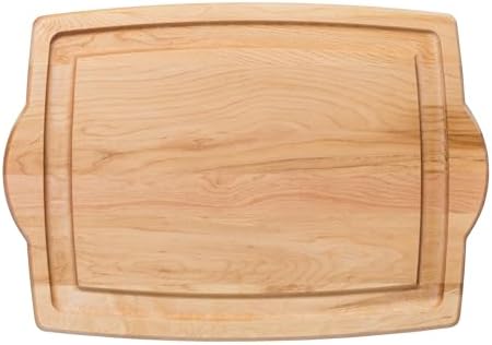 J.K. Adams Farmhouse Carving Board w/ Juice Groove, 14" x 20" | Maple Wood Kitchen Cutting Board for Food Prep and Chopping