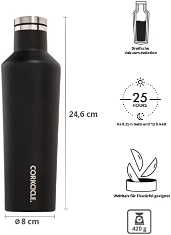 Corkcicle Canteen - Water Bottle and Thermos - Keeps Beverages Cold for Over 25
