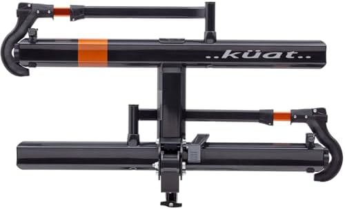 Kuat Sherpa 2.0 Compact 2-Bike Transporting Hitch Rack | Durable Lightweight Aluminum Compact 2-Bike Transporting Hitch Rack w/Cable Lock & Foldable Tire Cradles, 40 Lbs per Tray