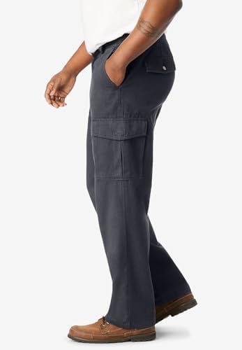 Boulder Creek by Kingsize Men's Big & Tall Renegade Side-Elastic Waist Cargo Pants