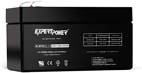 ExpertPower EXP1213-1.3Ah 12V Battery Rechargeable SLA AGM with F1 Terminals, Sealed Lead Acid Small 12 Volt Battery Replacement Backup for Auxiliary
