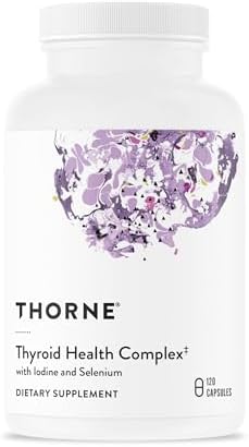 THORNE Thyroid Health Complex, Iodine, L-Tyrosine & Selenium, 120 Capsules | Supports Healthy Thyroid Function, Metabolism & Mental Clarity