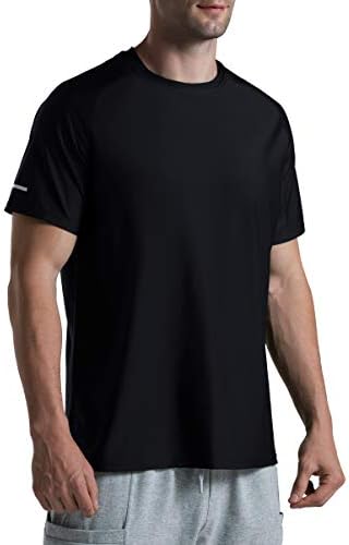 THE GYM PEOPLE Men's Cooling Running Shirts Ice Silk UPF 50+ Workout Tshirt