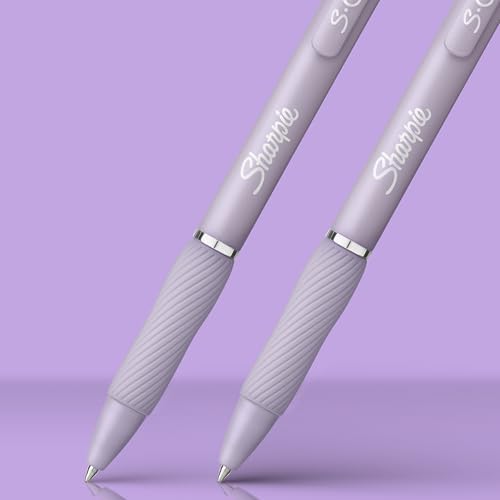 Sharpie S-Gel Gel Pens, Pearl White Body, Black Ink, Medium Point (0.7mm), 12 Count - For Journaling, Writing, Note-Taking, School, Office Supplies