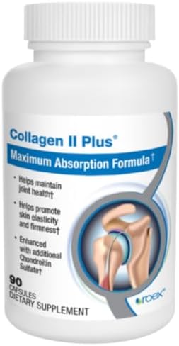 Roex Vitamins | Collagen II Plus | Vegetable Capsules | Organic | Joint Health | Anti-Aging | 90 Count