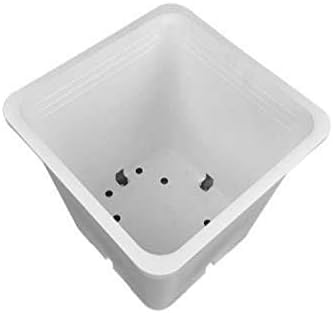 Gro Pro Premium White Square Pot 9 Inch x 9 Inch 10.5 Inch (724594)